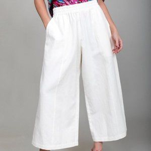NWT Apiece Apart Riva cream cropped wide leg pants sz 6